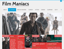 Tablet Screenshot of filmmaniacs.com